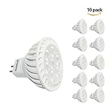 6W MR16 LED Bulbs(10 pack),Simpome GU5.3 LED Light Bulbs,6000K Daylight LED MR16 Spotlights,50W Halo