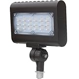 Morris 71555 30W 3000K LED Flat Panel Flood Light with 1/2" Adjustable Knuckle Mount, 2900 lm, 120-2