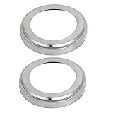 uxcell 手すり部品　ブラケット　ハンドレールプレートカバー　 304ステンレス鋼 丸パイプ用 手すりカバー 2個入り