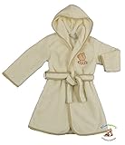 Beige 2 - 3 Yrs BlueberryShop Embroidered Luxurious Hooded Soft Warm and Fluffy Fleece Bathrobe Robe