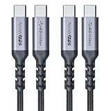 2 m USB CからUSB C 100 W 2本、SUMPK急速充電USBC ケーブル、C 3.1型Gen 2 10 GBbps高速データ転送急速充電電子タグチップ線、4K@60Hzビデオモニタ