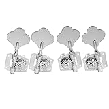 Musiclily Pro L2 + R2 ベースペグ 4弦エレキベース用、クローム