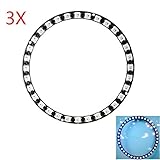 ILS - 3 pieces 40-bit WS2812B 5050 RGB LED Built-in Full Color Drive LED Lights Circular Development