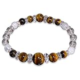 [サンテリア] タイガーアイ 星座石 数珠 おとめ座 天然石 パワーストーン ブレスレット ユニセックス LLL