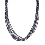 ブラックスピネル 2mm 極小ビーズ 約38cm 3本 1セット 天然石 多面カット ハンドメイド 手芸 素材 パーツ 2ミリ