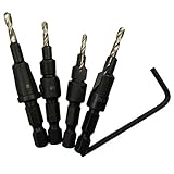 4 pc HSS 5 溝皿穴ドリルビット木工用ねじ面取りツールを設定しています。 3 ? 4 5 mm