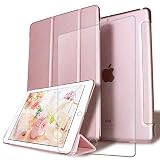 【強化ガラスフィルム付き】iPad 10.2 第９世代(2021) 第８世代 第７世代 と互換性あり スマートカバー ケース 三つ折り保護カバー クリアバックケース 自立スタンド・オートスリープ機能 軽量・薄型・ハードタイプ A2197 A2200 A2198 A2270 A2428 A2429 A2430