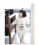 BIRDS（バーズ）かわいい　ひげロゴプリント　ワンピース　ベビー　８０サイズ（1歳〜1歳半） (95cm, ホワイト)