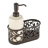 High Quality Vine Kitchen Sink Soap Dispenser Pump and Sponge Caddy Organizer - Vanilla/Bronze