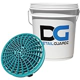 【正規輸入品】DETAIL GUARDZ（ディテール ガーズ） ダートロック（DIRT LOCK）＆DGオリジナルバケツ(ホワイト) 2点セット 洗車傷防止 洗車用品 自動車 グリットフィルター 砂と石の分離 特許取得済み (ターコイズ, 18L)