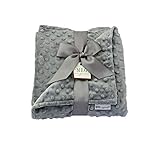 MEG Original Double-Sided Silver Gray/Grey Minky Dot Baby Blanket by MEG Original