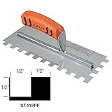 Kraft Tool ST412PF Square-Notch Trowel with ProForm Handle [並行輸入品]