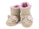 [サンリオ] sanrio 女の子 男の子 ベビー 子供靴 ボアブーツ ベルクロ ハローキティ HELLO KITTY SA-08170 ベージュ 14.0cm