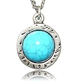 OVER RAG パワーストーンターコイズオニキスネックレス ターコイズ オニキス メンズ アクセサリー ネックレス アクセサリー アメカジタイプ アンティークタイプ オリジナル 2017 BOX付き (ターコイズ)