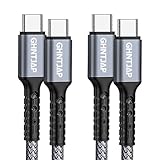 GHNTJAP USB C to USB C ケーブル 2M 【2本セット】 タイプc ケーブル PD対応 60W急速充電 高速データ転送 Type C to Type C iPhone15/iPad/Galaxy/Pixel等対応