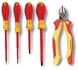 Wiha 32983 Insulated Industrial Cutters/Screwdrivers Set, 5-Piece by Wiha
