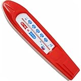石原温度計製作所 No.10 風呂用温度計 舟型 210x60 レッド