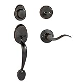 Dynasty Hardware COL-HER-405-12PL Colorado Front Door Dummy Handleset, Aged Oil Rubbed Bronze, With 
