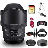 Sigma (シグマ) 12-24mm f/4 DG HSM アートレンズ Nikon F用 クリーニングキット、三脚、32GBメモリキット付き