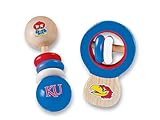 カンザスジェイホークスWooden Baby Rattle Set