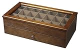 小物入れ 木製 ふた付き 卓上 ミニ SN-FCS-D22 フリーケース引出付 宝箱 引き出し 引出し ケース ガラス 蓋 ホワイト ブラウン アクセサリーケース アンティーク ピアス ネックレス 幅39 奥行21 高さ15 深さ4 (ブラ