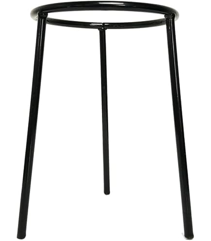 Support Trépied Métal Stonylab - Pour Brûleur Bunsen Lab - 14cm Hauteur - Noir