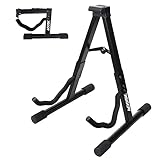 Aodsk ギター 折りたたみ式 調節可能なAフレームスタンド付き アコースティック/エレキギター用