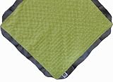 Cozy Wozy Signature Minky Lovie Sized Baby Blanket with Satin Trim Lovie, Apple Green/Charcoal Gray,