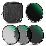 NEEWER 52mm NDフィルターセット ND1000+ND64+ND8+ND4減光フィルターセット 両面30層マルチコーティング HD光学ガラス 撥水防汚キズ防止 フィルター防水ポーチ付き
