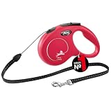 フレキシ (flexi) ニュークラシック コード S(12kg未満) 5m レッド [犬用リード]