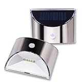 屋外ガーデンホームのためのソーラーパワード4 LED PIRモーションセンサーステンレス鋼の壁ライト