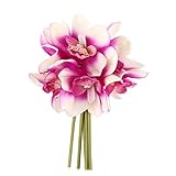 MIOIM 胡蝶蘭 造花 フラワー インテリア 花束 本物みたい 観葉植物 イミテーション 人工 花のみ 飾り 花材 撮影