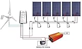 ECO-worthy 400W 風力発電 & 5*100W ソーラーパネル+1000W 正弦波インバーター