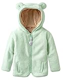 (ラボーグ)La Vogue ベビー コート 暖かい ジャケット 熊 フード付き ジッパー もこもこ 可愛い 保温 柔らかい パーカー 動物ぬいぐるみ キッズ 80 グリーン