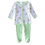 (ハイハート)Hiheart 12ベビー服 長袖 セット 新生児 幼児 赤ちゃん 服 前開きセット 肌着 ルームウェア 部屋着 トップス＋パンツ 上下セット 出産祝い (12M,02#)