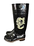ノーブランド品 弘進ゴムザクタス耐油大長靴 昇龍プリント入 … (26.0, ブラック/イエローＰ)