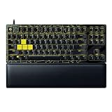 Razer Huntsman V2 TKL ゲーミングキーボード:高速リニアオプティカルスイッチGen2、サウンドダンパー、ポーリングレート8000Hz、取り外し可能なType-Cケーブル、UVコーティングキーキャップ、リストレスト-ESL Edition