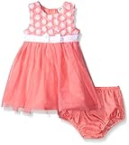 Little Meベビー女の子ロゼットメッシュドレスとパンティーセット カラー: ホワイト