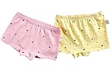 2PCS、女の子ブリーフ快適なコットンパンティー1-2Y
