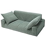 低反発2人掛けローソファー ルシオ グリーン[■]