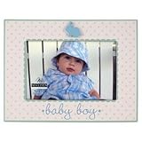 Malden International Designs Glazed Ceramic With Blue And Green Accents Baby Boy Picture Frame, 4x6,