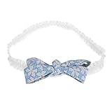 Domybestベビーヘアバンド 髪飾り レースベルト 小さな花と弓の装飾 出産祝い 誕生日 記念日 写真小道具 0-3歳に適して