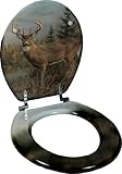 高品質Designer鹿シーン15 1 / 2ラウンドToilet Seat