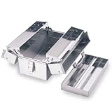 TONE【SUSツールケース2276】高い収納力と持ち運びやすさを実現!食品機器にも使用されるオーステナイト系ステンレスによる。シンプルなデザインも好評。