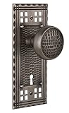 Nostalgic Warehouse Craftsman Plate with Keyhole Craftsman Knob Mortise - 2.25 Antique Pewter [並行輸入品