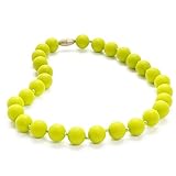 Juniorbeads by Chewbeads Jane Jr. Necklace, 100% Safe Silicone - Chartreuse by Chewbeads