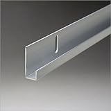 e-kanamono アルミ片長チャンネル(穴明) 8x1840mm バフシルバー