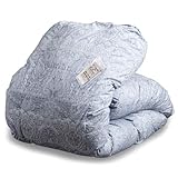 タンスのゲン 羽毛布団 シングル【コインランドリーで洗える！】W防ダニ ダウン90％ 充填量1.0kg 日本製 7年保証 洗える ウォッシャブル 掛け布団 10119001(87564)