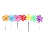 FLAMEER 屋外遊具　風車　7色セット　子供　おもちゃ　ガーデン装飾　庭の装飾 キャップ