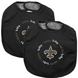 Baby Fanatic Team Color Bibs, New Orleans Saints, 2-Count by Baby Fanatic [並行輸入品]